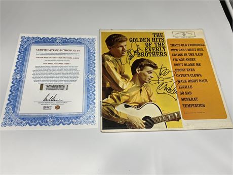 EVERLY BROTHERS SIGNED LP ALBUM (COA)