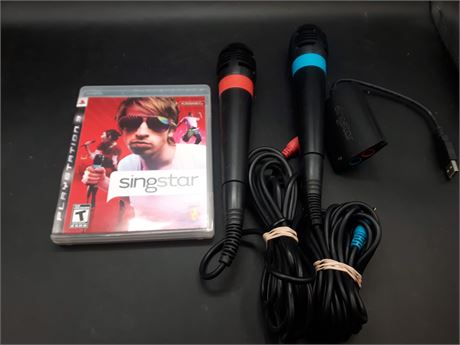SINGSTAR WITH MICROPHONES - VERY GOOD CONDITION - PS3