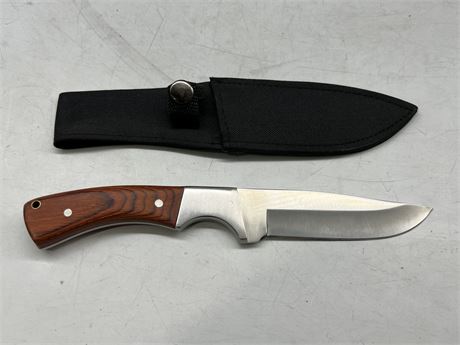 HUNTING KNIFE W/SHEATH (10” long)