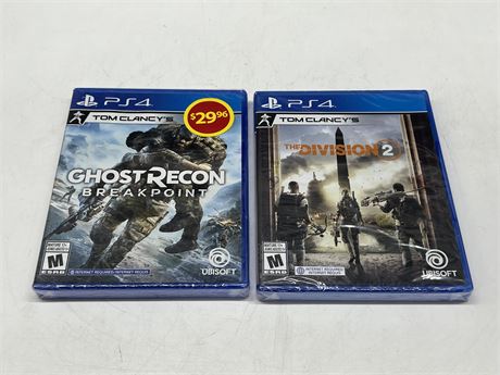 2 SEALED TOM CLANCY PS4 GAMES