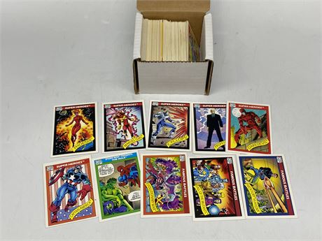 BOX OF 1990/91 MARVEL BASE SET CARDS