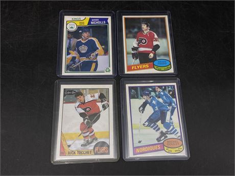 (4) 1980s OPC ROOKIE CARDS