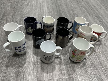 12 COLLECTABLE MUGS