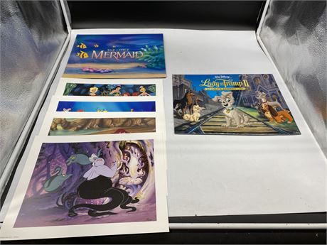 DISNEY LADY & THE TRAMP 2 & THE LITTLE MERMAID EXCLUSIVE LITHOGRAPHS