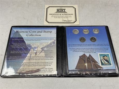 FIRST COMMEMORATIVE MINT - BLUENOSE COIN STAMP COLLECTION