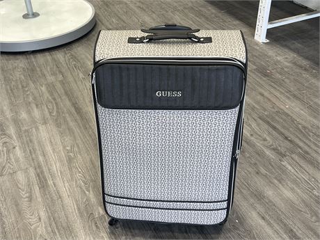 (NEW) GUESS SUITCASE W/WHEELS (31” tall)