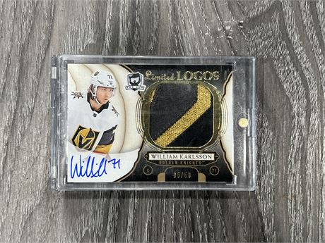 WILLIAMS KARLSSON 2018/19 “THE CUP” #05/50 UD GAME USED JERSEY PATCH +