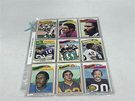 1976 & 77 TOPPS NFL CARDS IN SHEETS