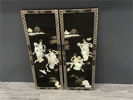 VINTAGE JAPANESE MOTHER OF PEARL 12”x30” PANELS