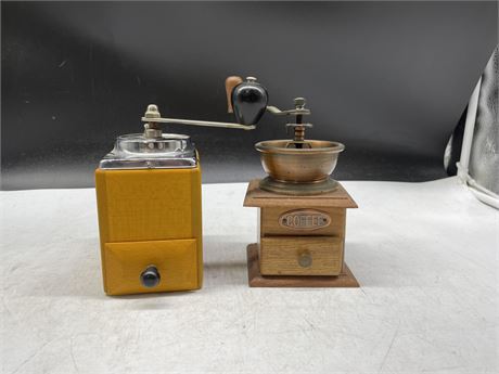 2 COFFEE GRINDERS 1 FROM WEST GERMANY