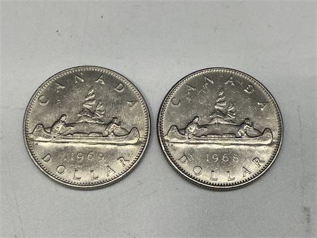 1968 & 1969 CANADIAN DOLLARS