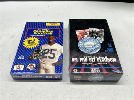 2 SEALED 1991 FOOTBALL BOXES