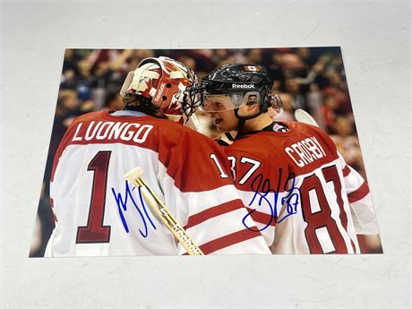 LUONGO & CROSBY OLYMPICS SIGNED PICTURE 8”x10”