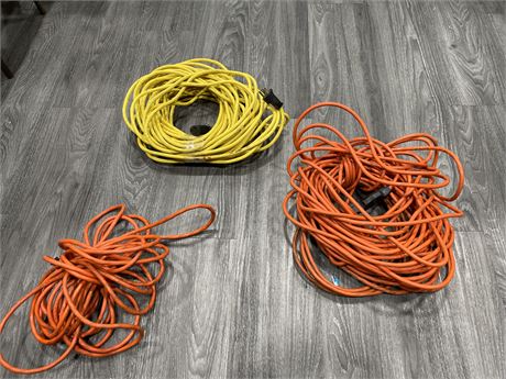 LOT OF 3 EXTENSION CORDS