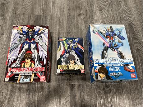 3 BANDAI FIGURES - BOXES ARE OPEN, UNAWARE IF COMPLETE