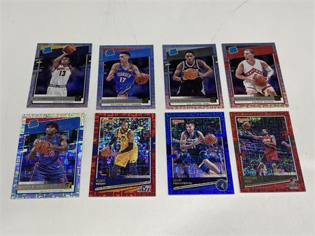 (5) 2020 NBA DONRUSS RATED ROOKIES & 3 LIMITED EDITION 2020 DONRUSS CARDS - MINT