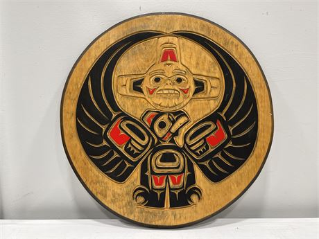 SIGNED HAND CARVED INDIGENOUS PIECE (21.5”)
