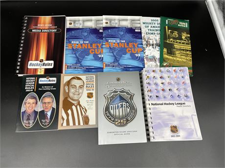 9 - MISC/RULES NHL MEDIA GUIDES (Pickup only)