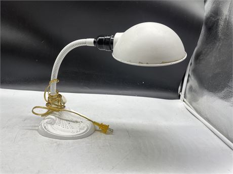 ART DECO CAST IRON TABLE LAMP 12”