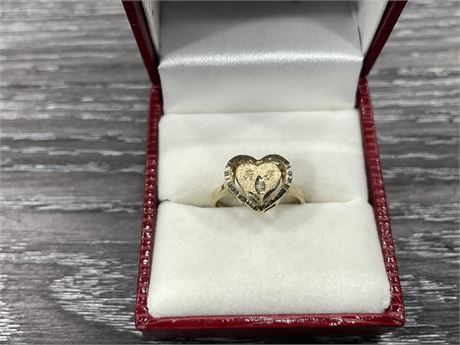 MARKED 10K GOLD RING - SMALL LADIES FIT