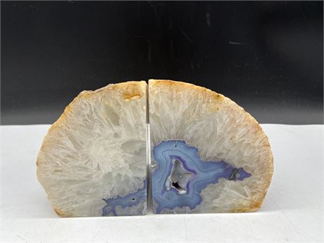 LARGE DENSE AGATE BOOKENDS - 6”