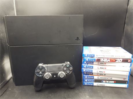 PLAYSTATION 4 CONSOLE (500 GB) WITH GAMES - VERY GOOD CONDITION