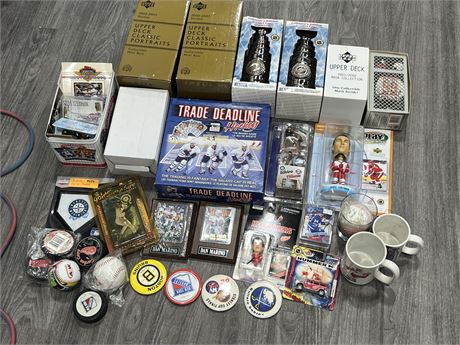 LOT OF SPORTS COLLECTABLES - MOSTLY NHL
