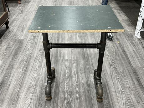 VINTAGE PIPE FITTING TABLE / STAND (30” tall)