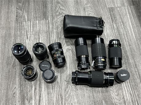 LOT OF CAMERAS LENS’ INCLUDING NIKON AND CANON