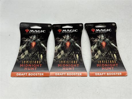 3 SEALED MAGIC DRAFT BOOSTER PACKS