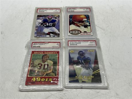 4 GRADED NFL CARDS
