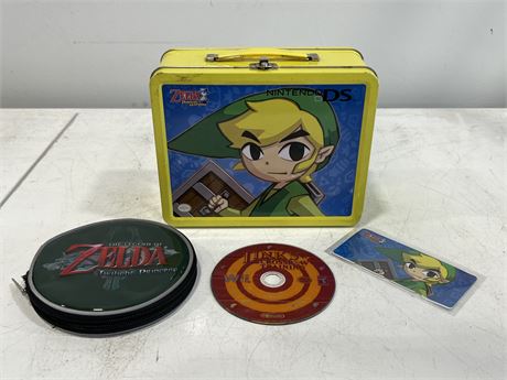 LOT OF ZELDA COLLECTABLES INCLUDING WII GAME