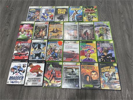 LOT OF 22 MISC VIDEO GAMES (MOSTLY XBOX)
