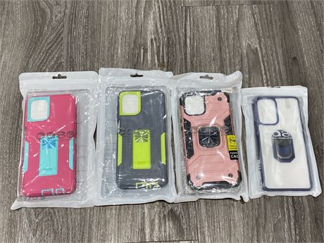 4 BRAND NEW CELL PHONE CASES