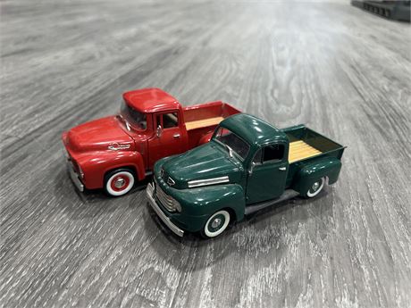2 FORD PICK UP TRUCK DIE CASTS - 6”