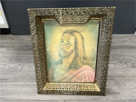 FRAMED JESUS REFLECTIVE PHOTO (17”x21”)
