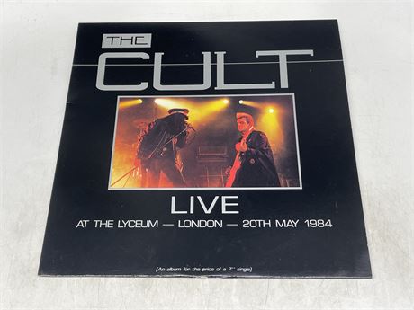 THE CULT - LIVE AT THE LYCEUM - LONDON - 20TH MAY 1984 - VG (SLIGHTLY SCRATCHED)