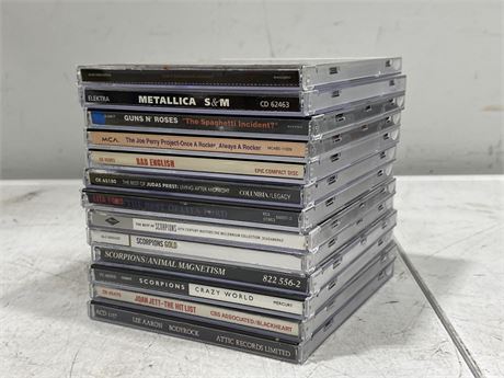 13 HARD ROCK CDS - EXCELLENT COND.