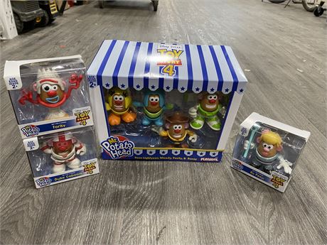 NEW TOY STORY 4 MR. POTATO HEAD 4 PACK + 3 INDIVIDUAL PACKS