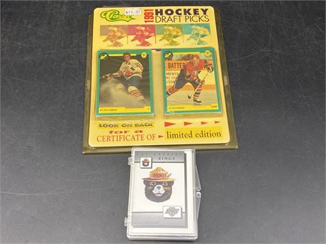 UNOPENED 1991 NHL CARD PACK & LA KINGS CARD SET