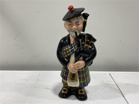 SIGNED T. MILNE 52 SCOTTISH WHISKEY DECANTER (12” tall)