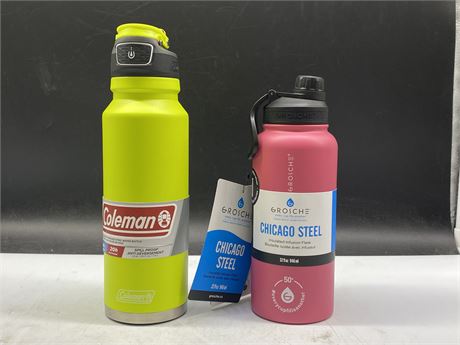 GROSCHE INSULATED INFUSION FLASK & COLEMAN INSULATED WATER BOTTLE