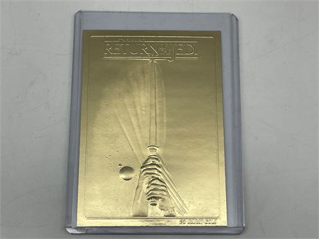 STAR WARS ‘RETURN OF THE JEDI’ 23CT GOLD CARD L/E #5787