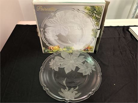 POINSETTA FROSTED PLATTER