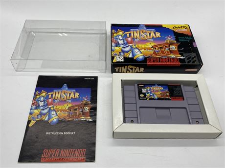 TIN STAR - SNES COMPLETE WITH BOX & MANUAL - EXCELLENT CONDITION