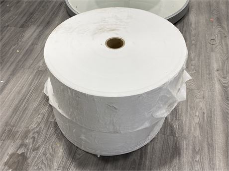 2 LARGE ROLLS OF WHITE INDUSTRIAL TISSUE PAPER