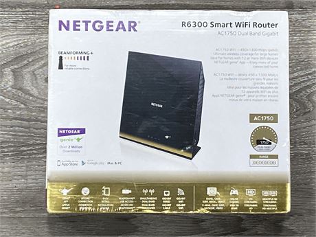 UNOPENED NETGEAR R6300 SMART WIFI ROUTER