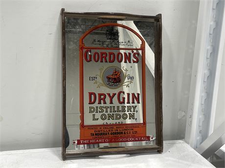 GORDONS DRY GIN MIRROR SIGN 12”x16”