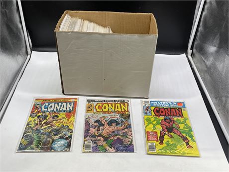 SHORT BOX OF CONAN THE BARBARIAN COMICS