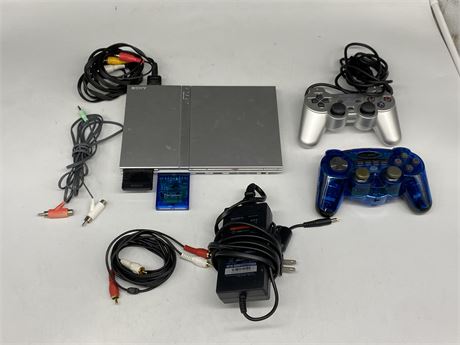 PLAYSTATION 2 COMPLETE W/ MEMORY CARDS